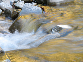 Goldene Reflexe im Wasser