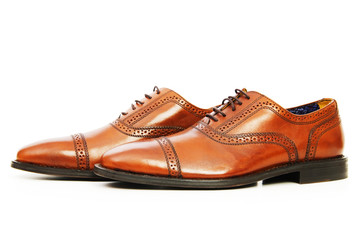 Male shoes isolated on the white background