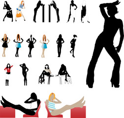 collection of beautiful fashion women