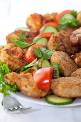 Mixed meat and vegetable platter