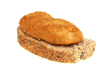 Fish Fillet on Brown Bread