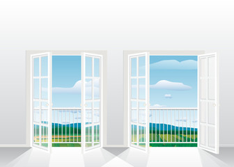 two french windows