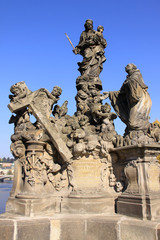 Baroque Statues on the Charles Bridge in Prague