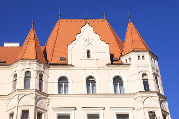 Beautiful Building of the modern Czech Architecture 19th and 20th century in Prague