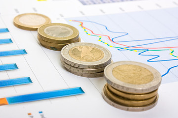 charts and coins