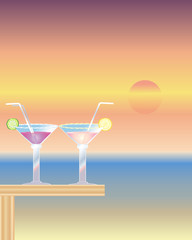 cocktails at sundown