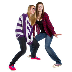 Young trendy teenagers