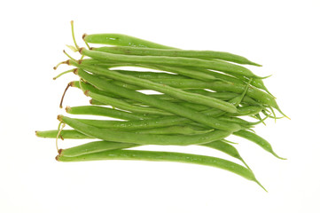 Vegetable, French Beans On White Background