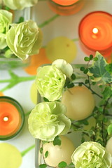 花とキャンドル