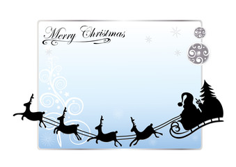 Weihnachten, Rentiere, Schlitten, christmas, vector