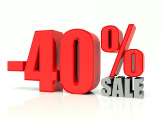Fourty percent off sale