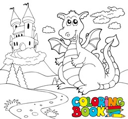 Livre de coloriage avec grand dragon 2