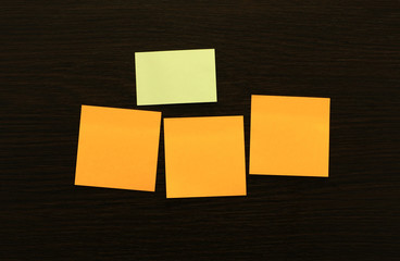 A sticker on the wooden background