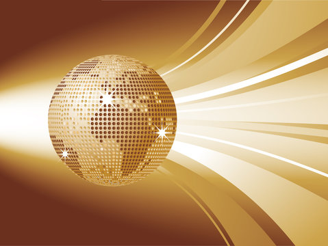 World globe and light burst