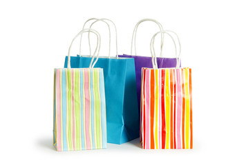 Shopping bags isolated on the white background