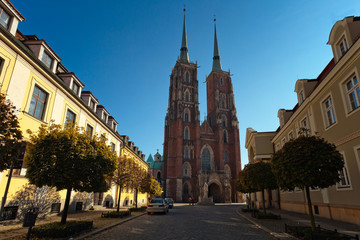 Naklejka na ściany i meble Katedra kościół we Wrocławiu