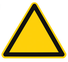 Blank Danger And Hazard Triangle Sign Isolated Macro