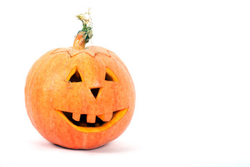 Halloween Pumpkin Lantern isolated on white