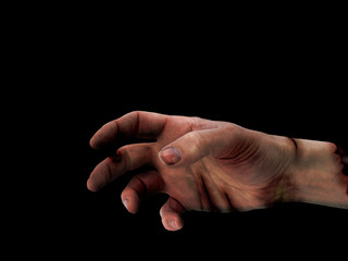 Zombie hand reaching