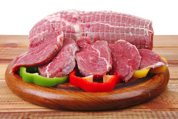 meat on wood