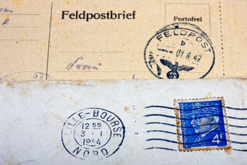 Vintage used envelopes