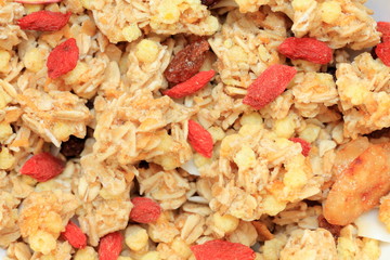 Muesli crujiente con bayas de goji