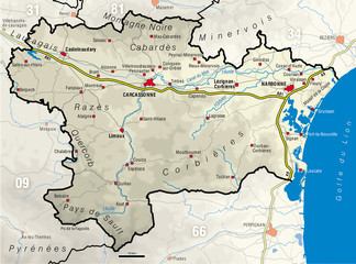 Carte du département de l'Aude 11