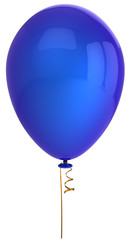 Helium balloon total blue. This is a detailed 3D render (Hi-Res)