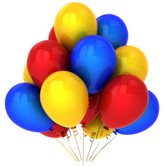 Party balloons. Detailed 3D render (Hi-Res)