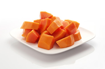 Papaya chunks.