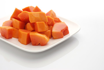 Papaya chunks.