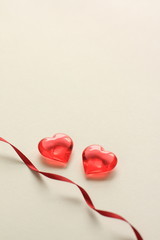 Red heart and ribbon