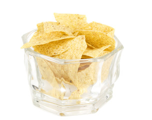 tortilla chips isolated on white