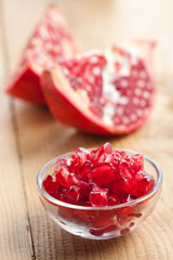 sliced pomegranate