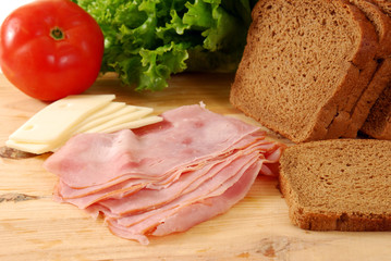 Ham sandwich ingredients