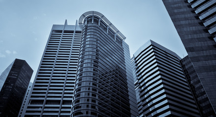 Naklejka premium skyscrapers, typical urban cityscape