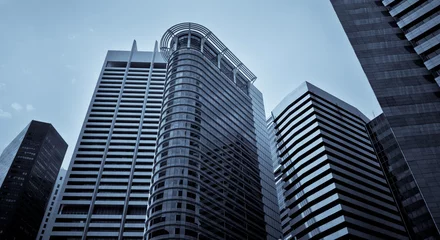 Foto op Canvas skyscrapers, typical urban cityscape © javarman