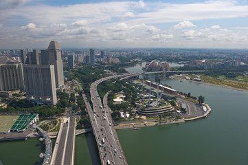 Fototapeta na wymiar Singapore Flyer, największy na świecie diabelski młyn
