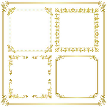 gold frame corner decoration