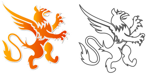 Illustrated dragon symbol