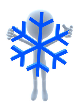 3D Guy With A Snowflake