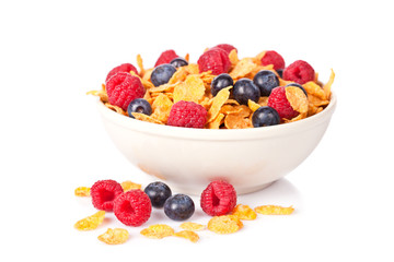 Cornflakes with fruits