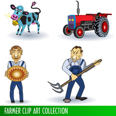 Farmer clip art collection