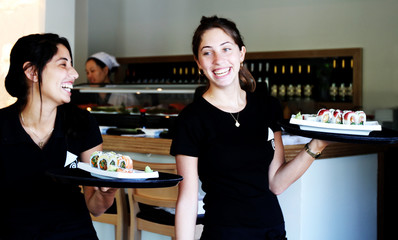 Service with a smile in a shushi bar israel