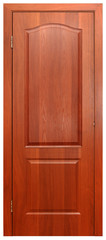 wooden door isolated on white