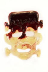 jelly frankenstien head sweet over white