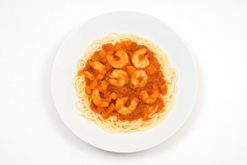 エビのトマトソーススパゲティ