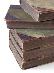 very old books stack