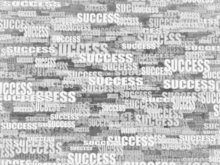 Abstract background from words success. 3d