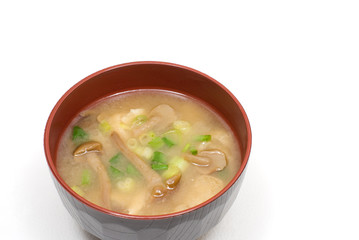なめことあぶらげの味噌汁